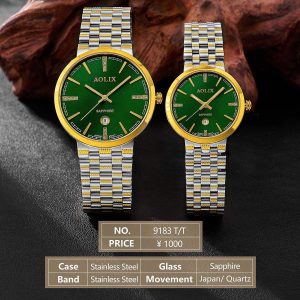 Đồng hồ đeo tay thương hiệu Aolix AL:9183 - Nam size 41mm - Nữ sĩe 32mm +Máy pin nhật +Vỏ thép không gỉ +Chống nước 3ATM +Mặt kính sạphia